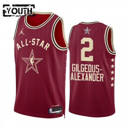 Maillot Enfant All-Star 2024 Western Conference Shai Gilgeous-Alexander Rouge Swingman